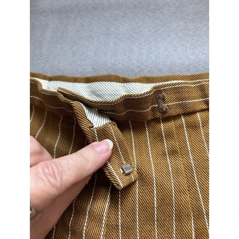 Vintage 70s Lane Bryant Pinstripe High Rise Bermuda Short S Twee Preppy Academia
